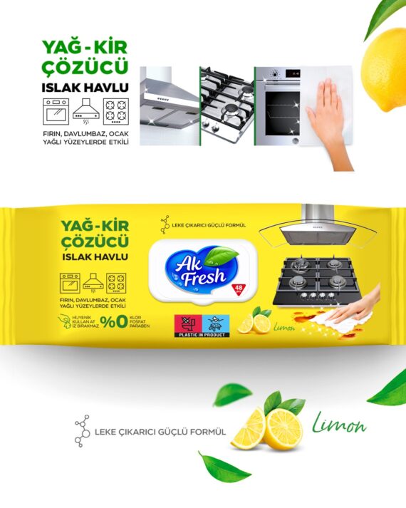 YAĞ – KİR ÇÖZÜCÜ ISLAK HAVLU